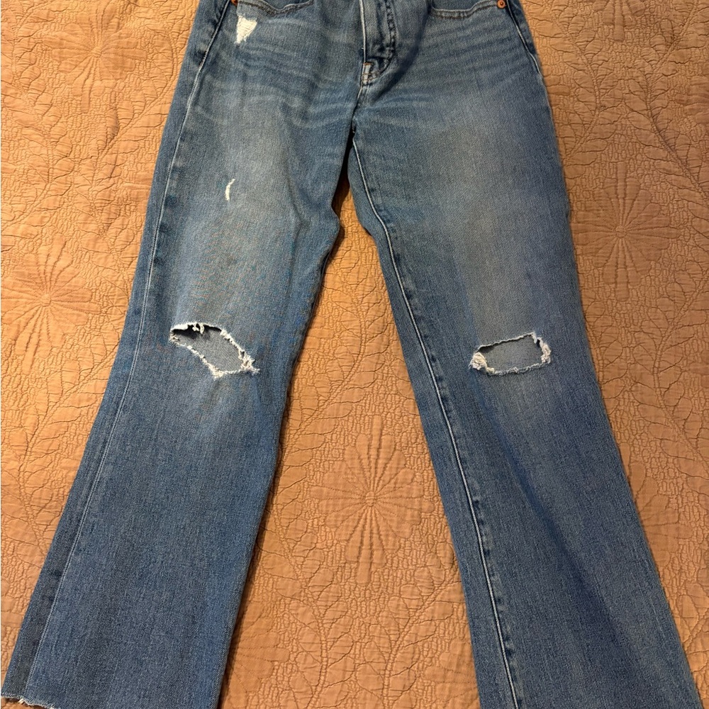 Lucky Brand Blue Distressed Flare Jeans